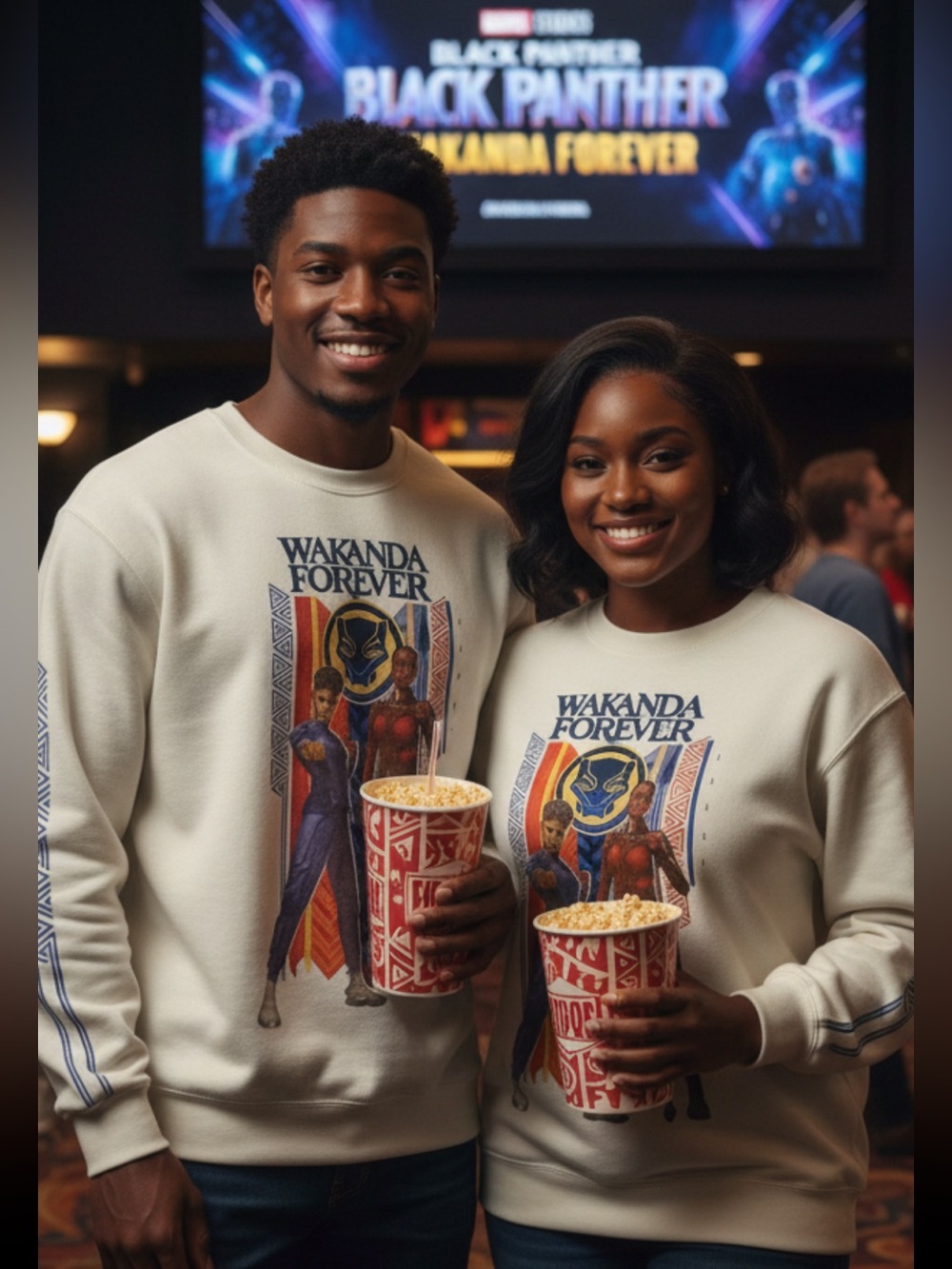 Black Panther Marvel Studios Wakanda Forever sweatshirt Large women or men